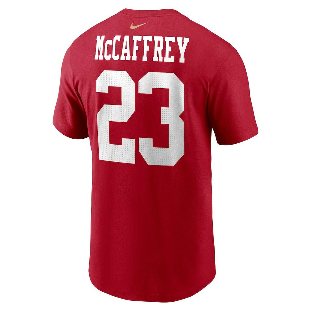 Christian McCaffrey San Francisco 49ers Player Name & Number T-Shirt Scarlet - Nike