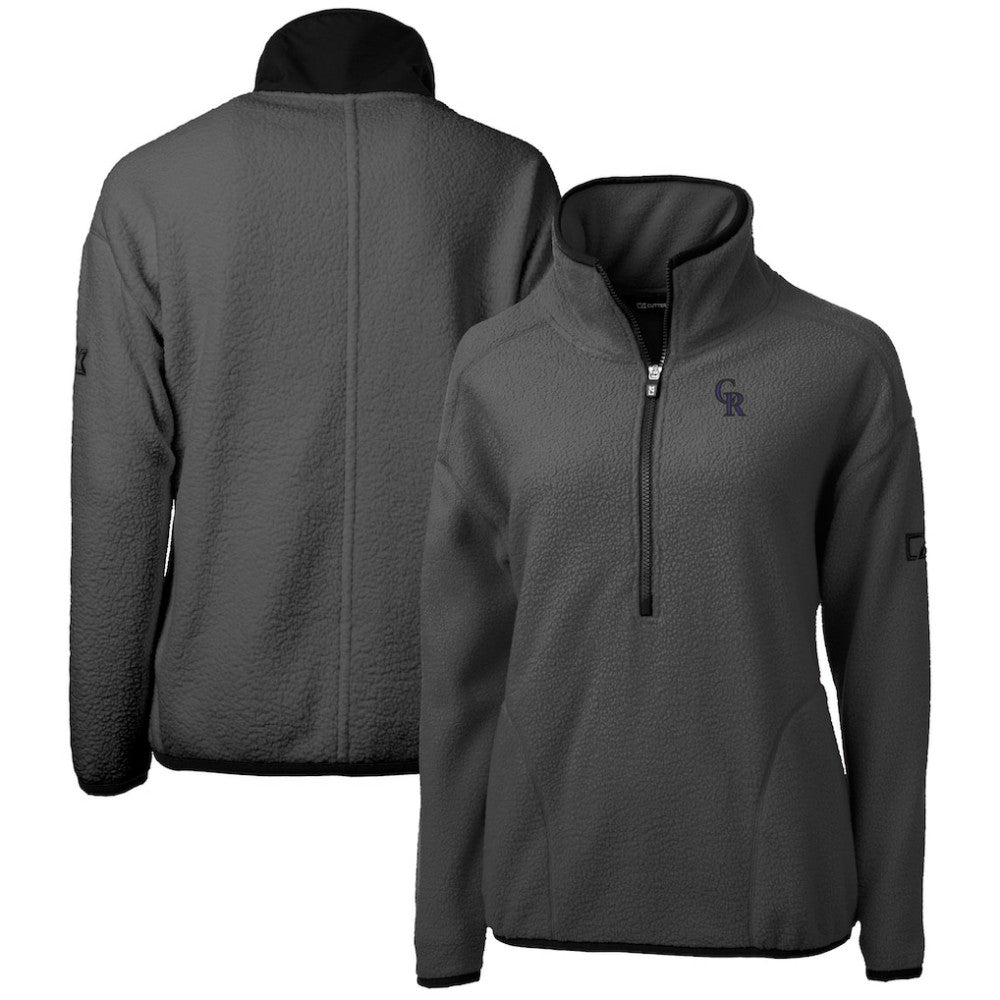 Colorado Rockies Cutter & Buck Women's Roam Cascade Eco Sherpa Fleece Half-Zip Pullover Jacket Online