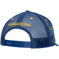 St. Louis Blues - Mitchell & Ness Team Seal Trucker Snapback Hat Blue
