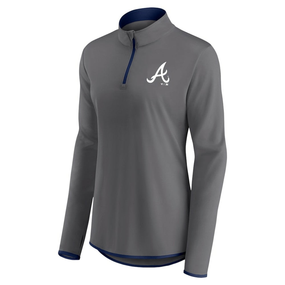 Atlanta Braves Profile Women's Plus Size Quarter-Zip Jacket Online