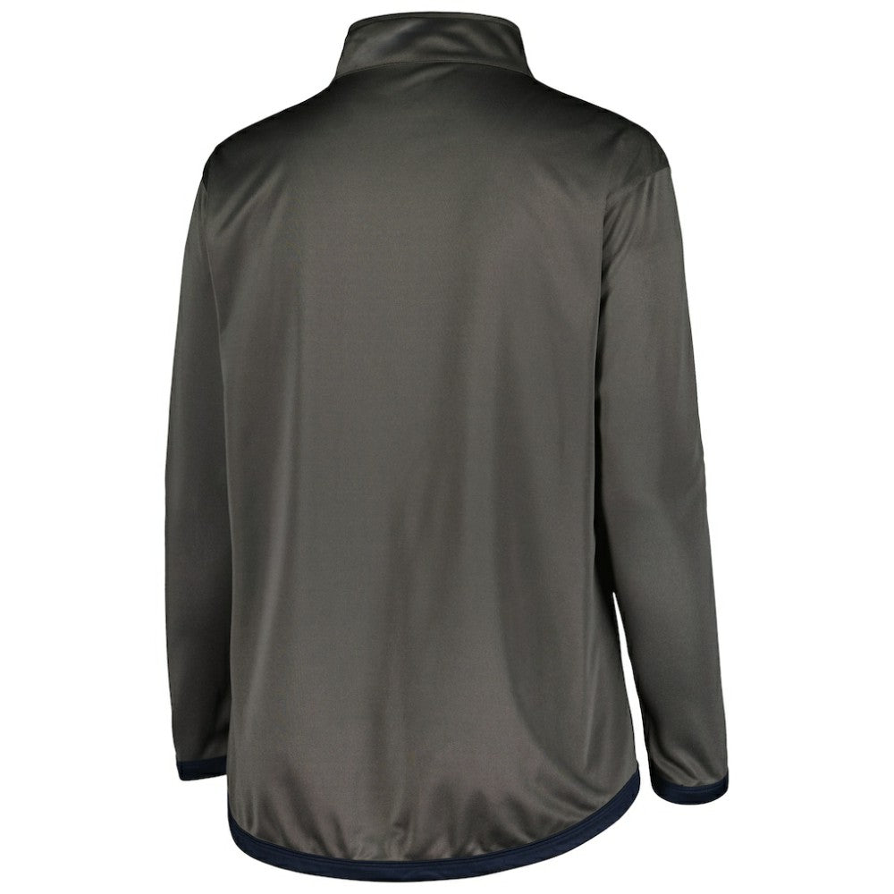 New York Yankees Profile Women's Plus Size Quarter-Zip Jacket Sale