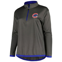 Chicago Cubs Profile Women's Plus Size Quarter-Zip Jacket for sale