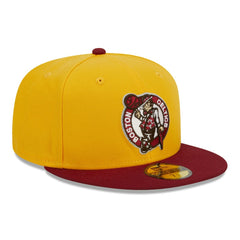 New Era - Boston Celtics Fall Leaves 2-Tone 59FIFTY Fitted Hat - Yellow/Red