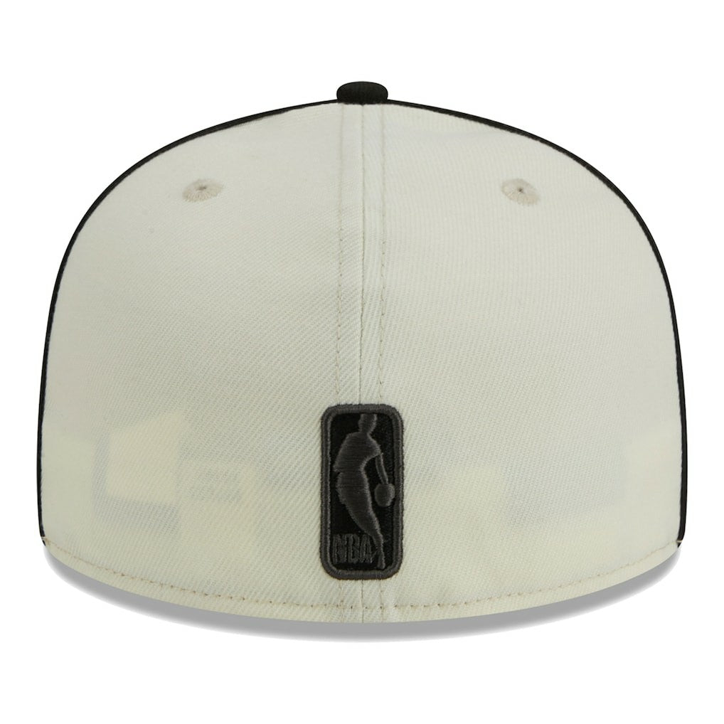 New Era - Brooklyn Nets Piping 2-Tone 59FIFTY Fitted Hat - Cream/Black