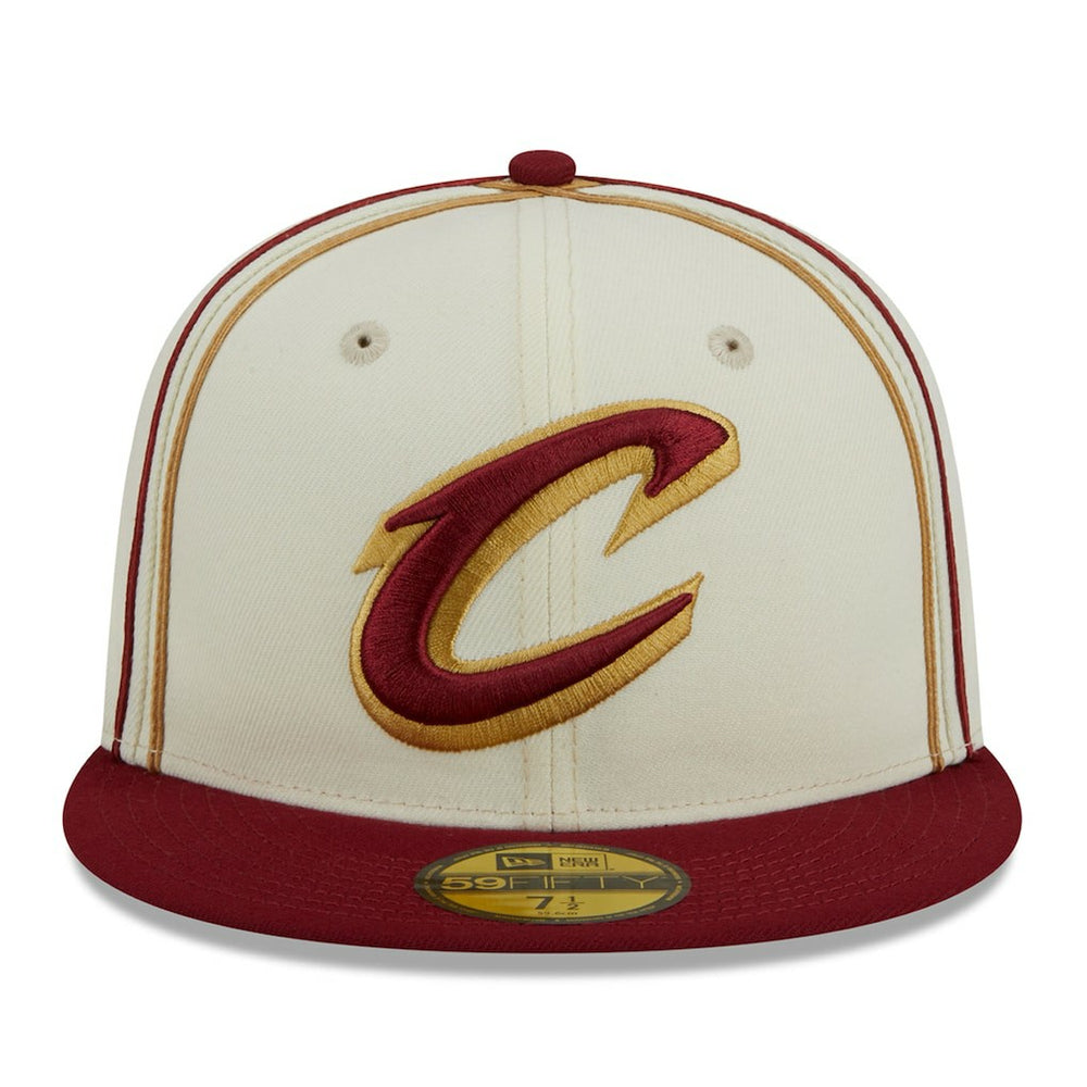 New Era - Cleveland Cavaliers Piping 2-Tone 59FIFTY Fitted Hat - Cream/Wine