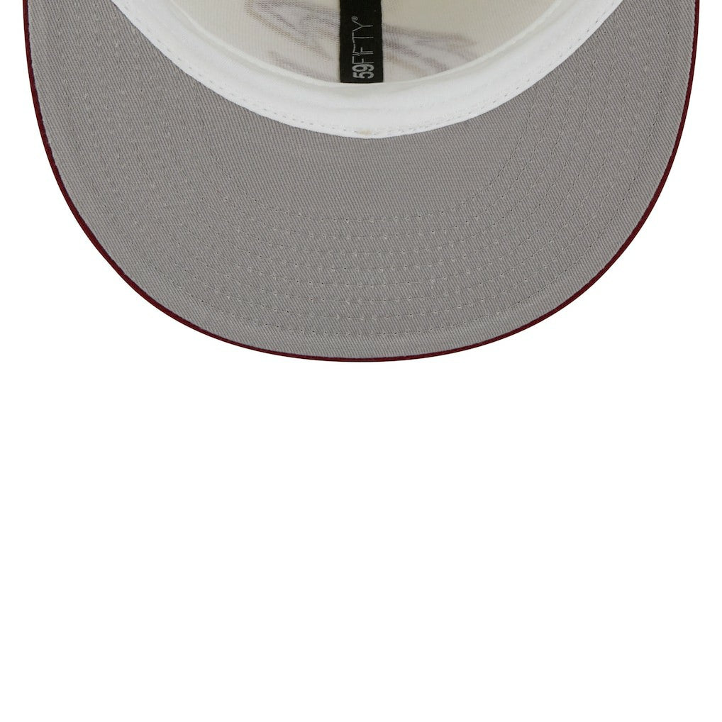 New Era - Cleveland Cavaliers Piping 2-Tone 59FIFTY Fitted Hat - Cream/Wine