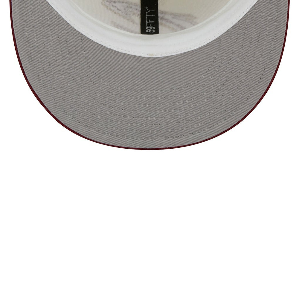 New Era - Cleveland Cavaliers Piping 2-Tone 59FIFTY Fitted Hat - Cream/Wine