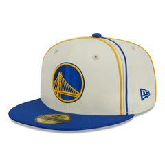New Era - Golden State Warriors Piping 2-Tone 59FIFTY Fitted Hat - Cream/Royal