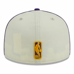New Era - Los Angeles Lakers Piping 2-Tone 59FIFTY Fitted Hat - Cream/Purple