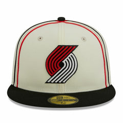 New Era - Portland Trail Blazers Piping 2-Tone 59FIFTY Fitted Hat - Cream/Black