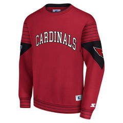 Arizona Cardinals Starter Face-Off Pullover Sweatshirt Cardinal - NFL
