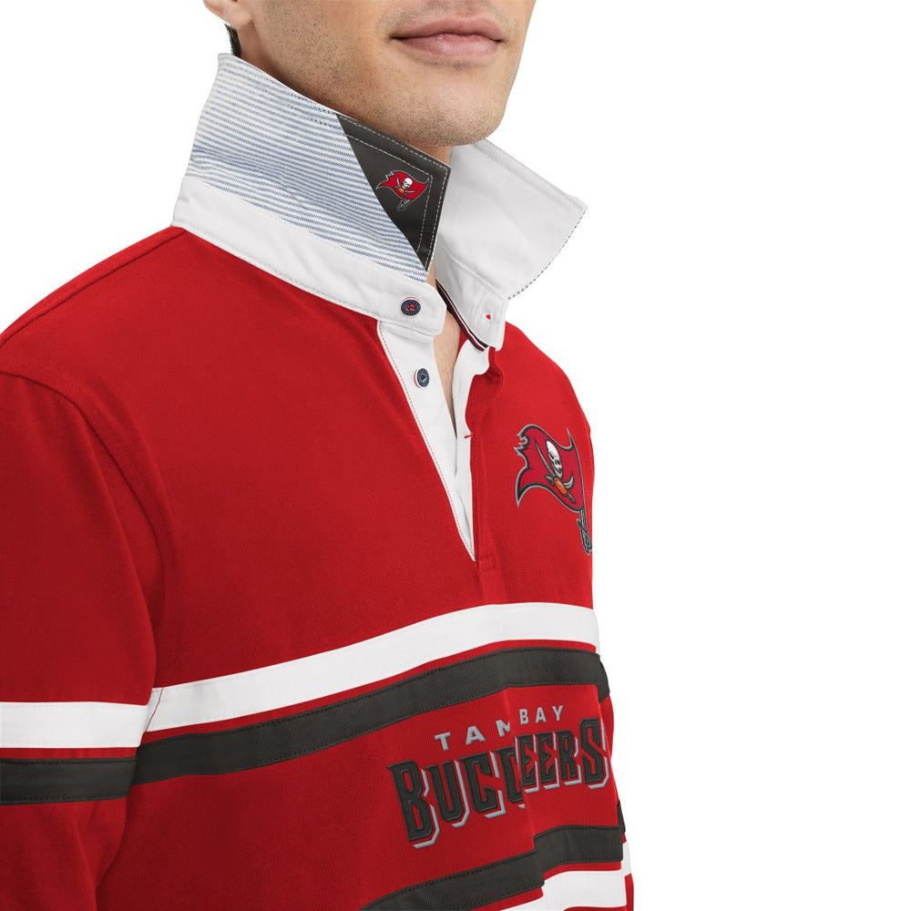 Tampa Bay Buccaneers Tommy Hilfiger Cory Varsity Rugby Long Sleeve T-Shirt Red - NFL
