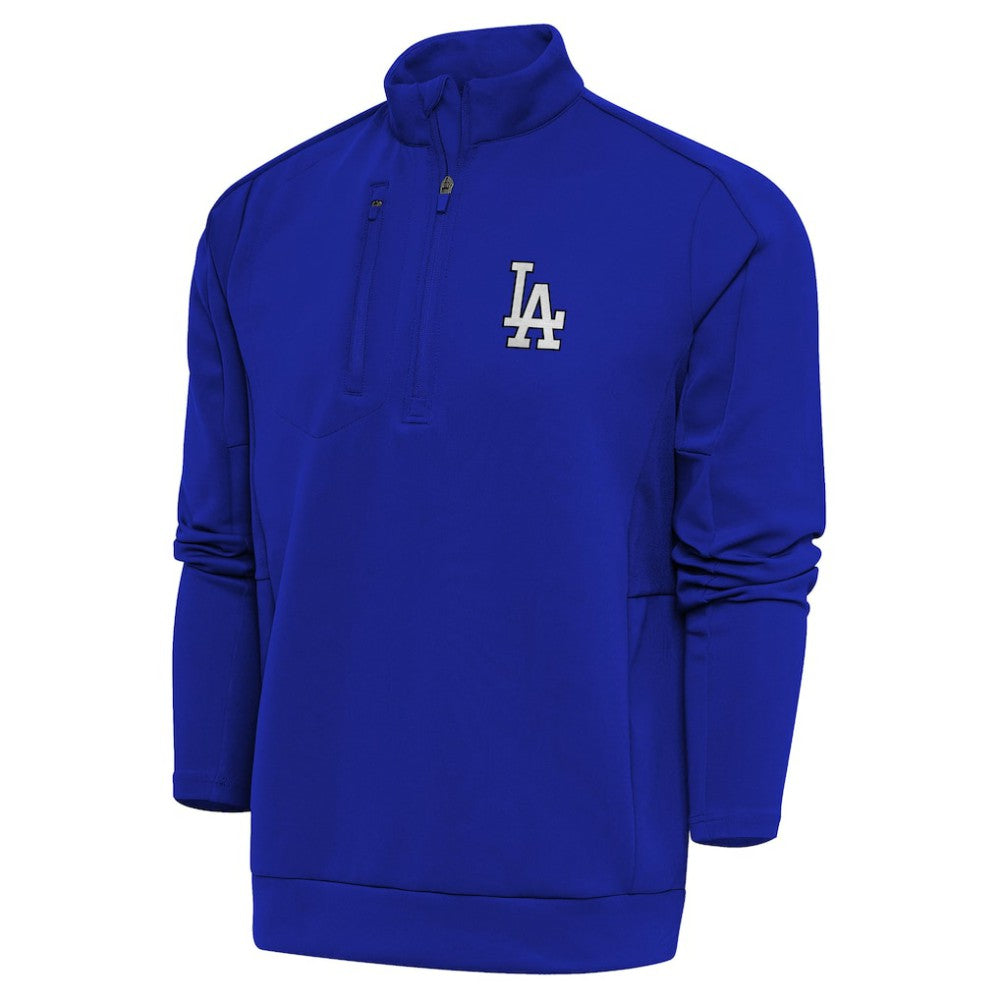 Los Angeles Dodgers Antigua Metallic Generation Quarter-Zip Pullover Top Sale