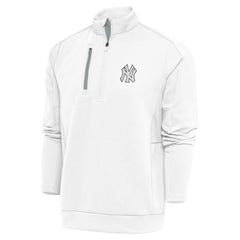 New York Yankees Antigua Metallic Generation Quarter-Zip Pullover Top Clearance