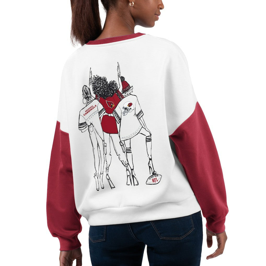 Arizona Cardinals G-III 4Her by Carl Banks Women's A-Game Pullover Sweatshirt White - NFL