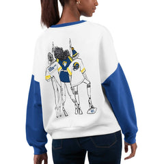 Los Angeles Rams G-III 4Her by Carl Banks Women's A-Game Pullover Sweatshirt White - NFL