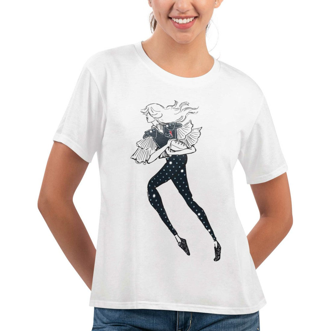 Houston Texans G-III 4Her by Carl Banks Women's Play The Ball T-Shirt White - NFL