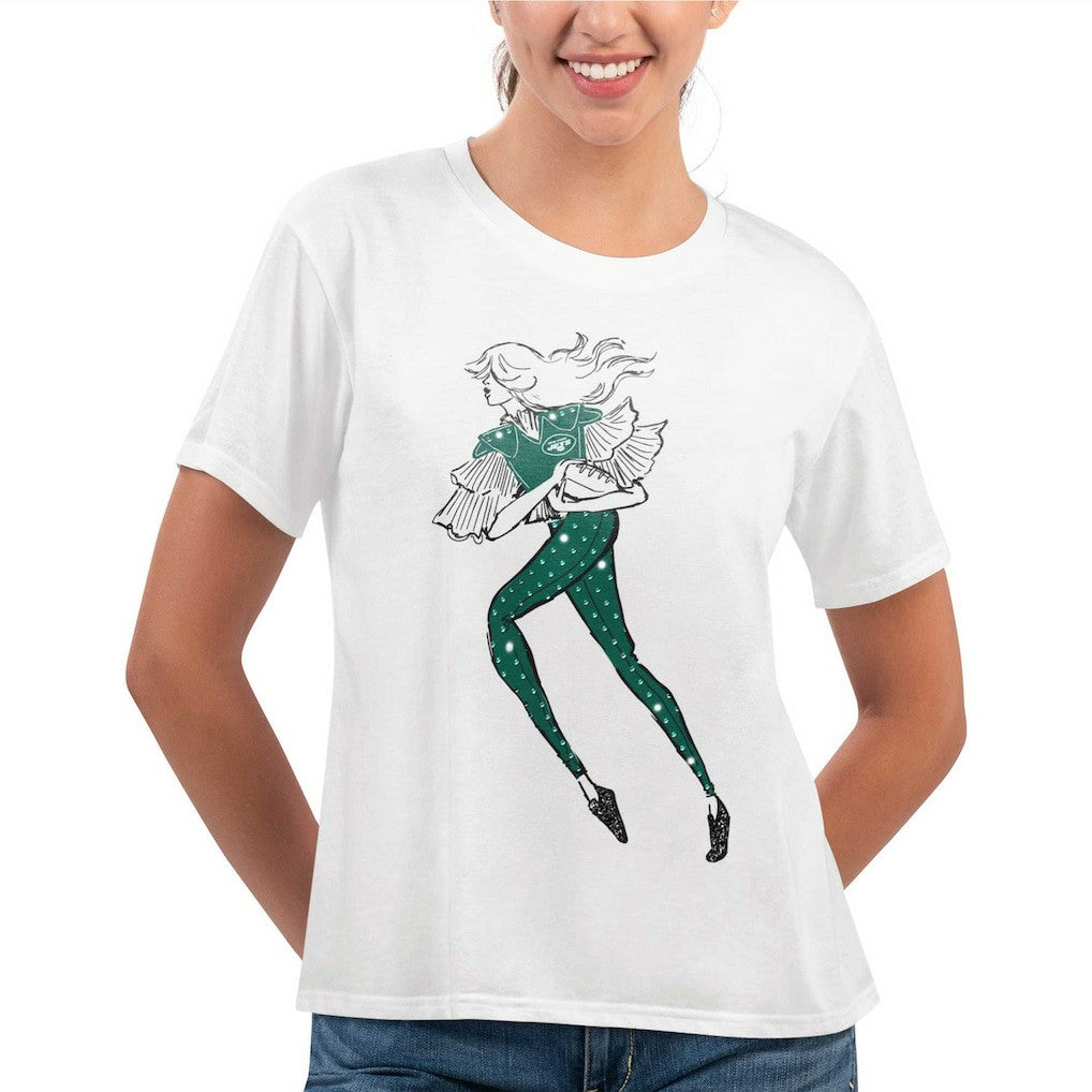 New York Jets G-III 4Her by Carl Banks Women's Play The Ball T-Shirt White - NFL