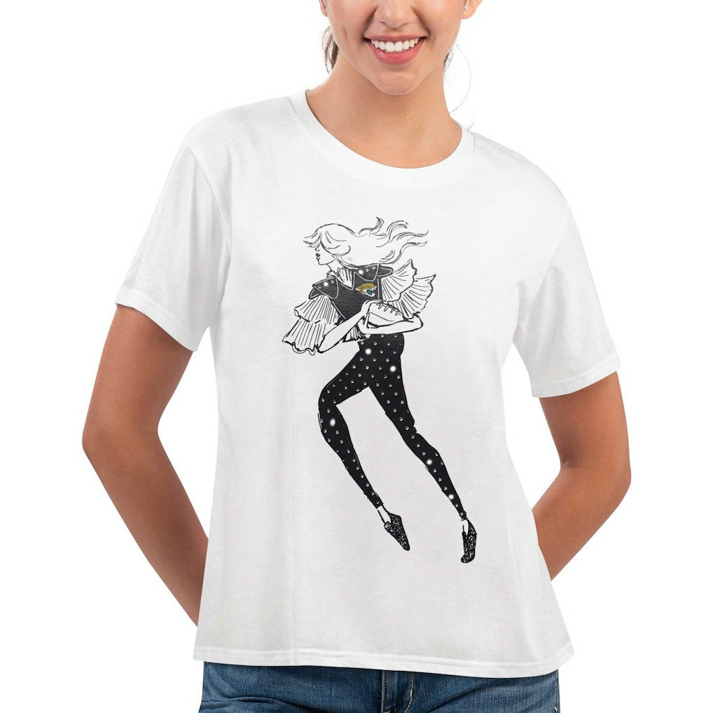Jacksonville Jaguars G-III 4Her by Carl Banks Women's Play The Ball T-Shirt White - NFL
