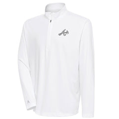 Atlanta Braves Antigua Metallic Tribute Quarter-Zip Top Lifestyle