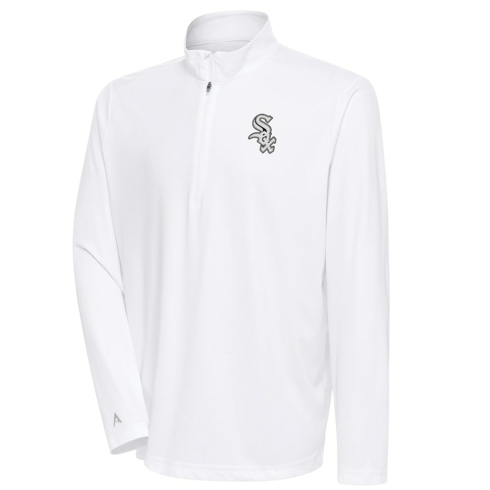 Chicago White Sox Antigua Metallic Tribute Quarter-Zip Top for sale