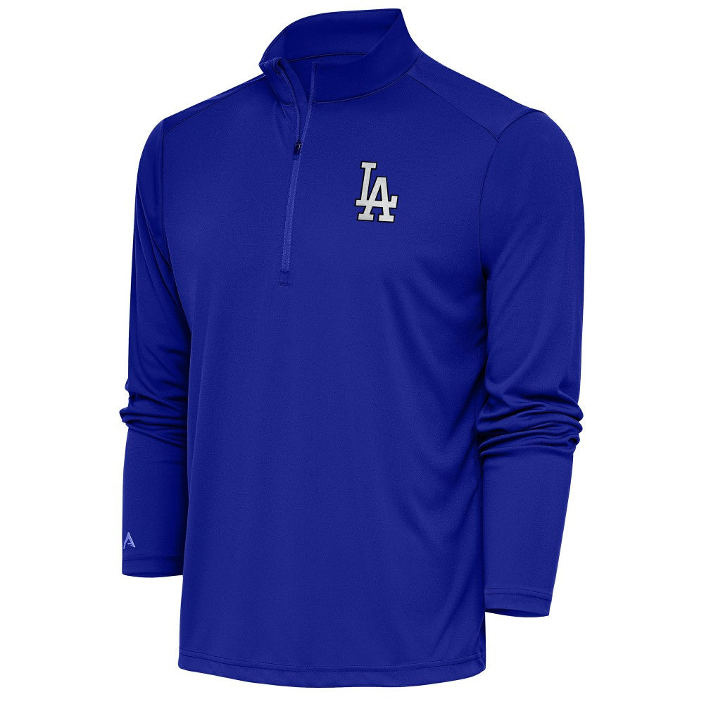 Los Angeles Dodgers Antigua Metallic Tribute Quarter-Zip Top Lifestyle
