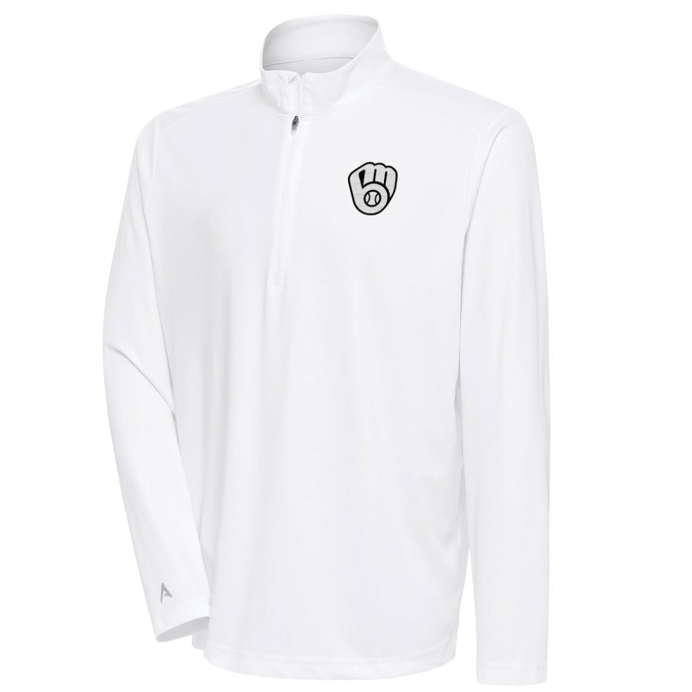 Milwaukee Brewers Antigua Metallic Tribute Quarter-Zip Top discount