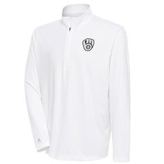 Milwaukee Brewers Antigua Metallic Tribute Quarter-Zip Top discount