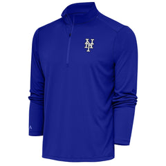 New York Mets Antigua Metallic Tribute Quarter-Zip Top Lifestyle