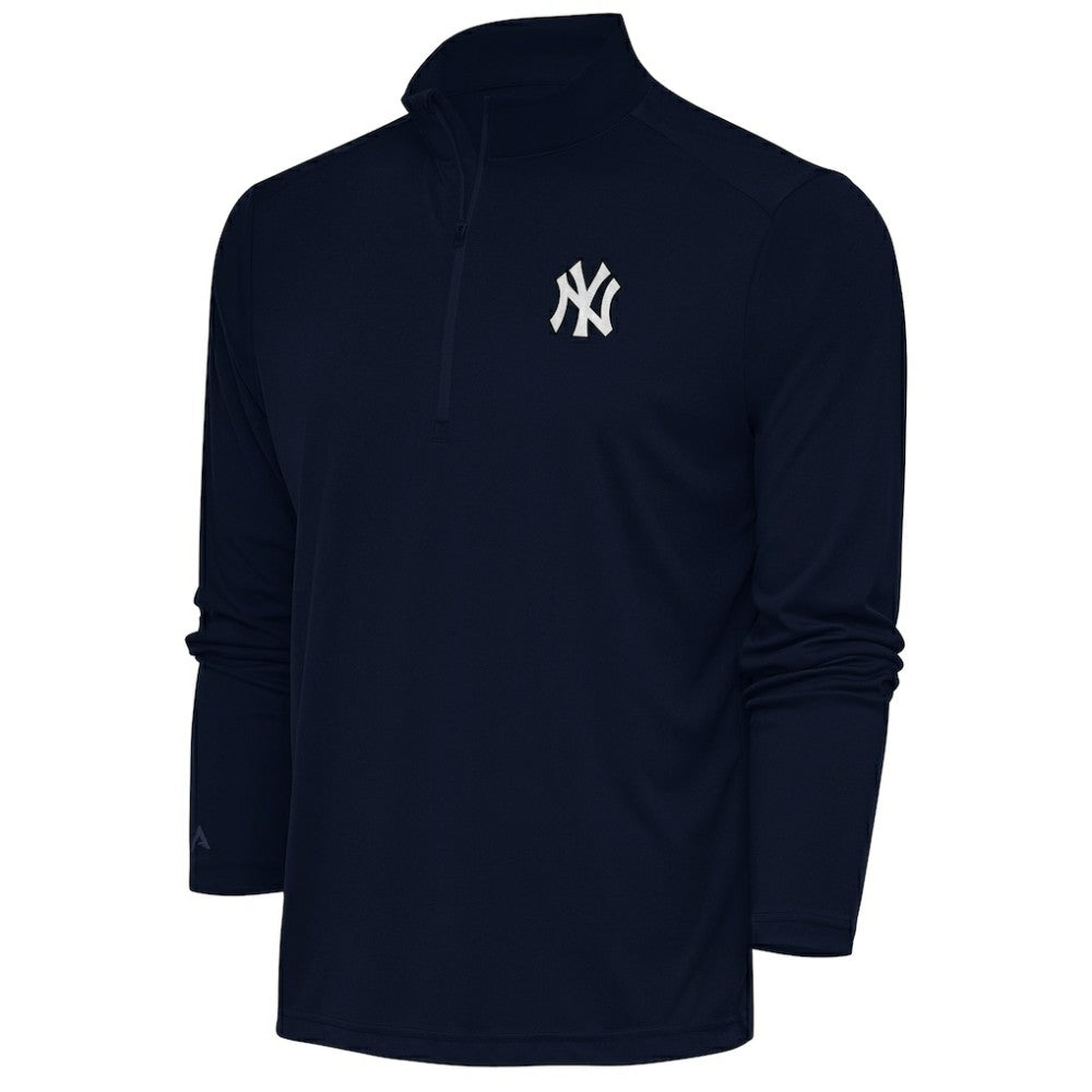 New York Yankees Antigua Metallic Tribute Quarter-Zip Top Lifestyle