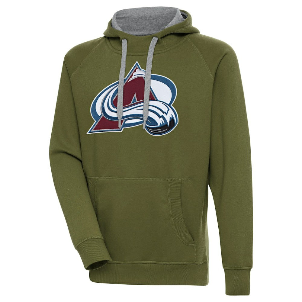 Colorado Avalanche - Antigua Victory Pullover Hoodie Olive