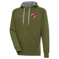 New Jersey Devils - Antigua Victory Pullover Hoodie Olive