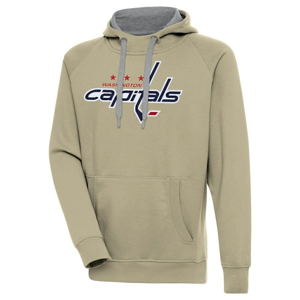Washington Capitals Antigua Victory Pullover Hoodie Khaki