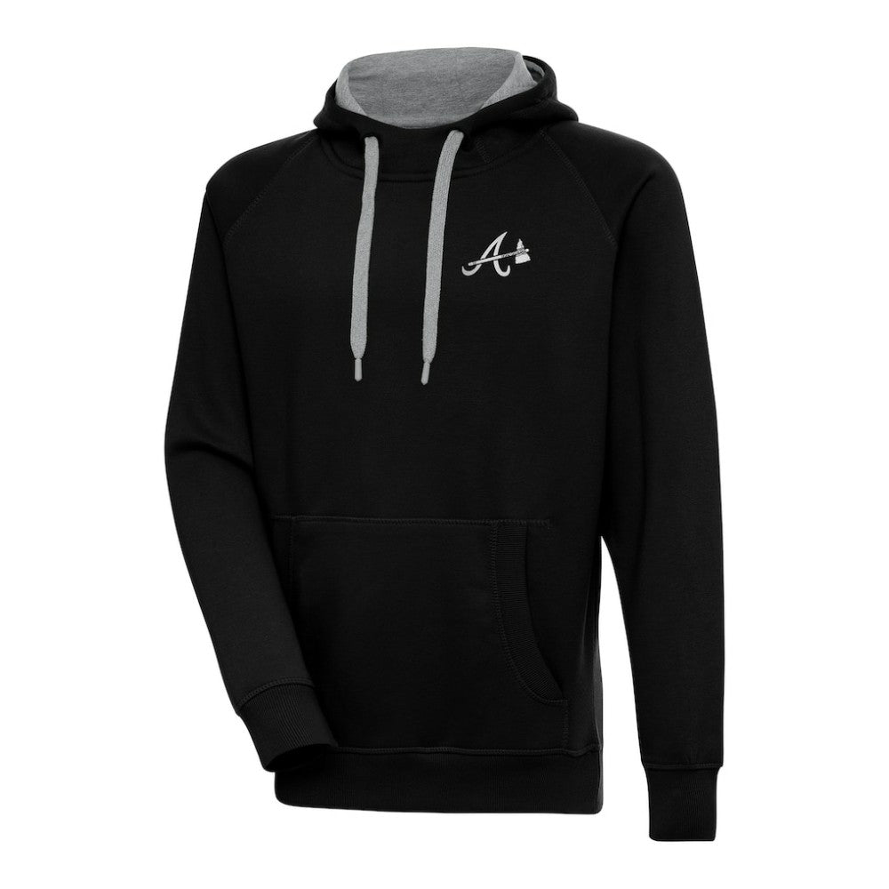 Atlanta Braves Antigua Metallic Victory Pullover Hoodie Clearance
