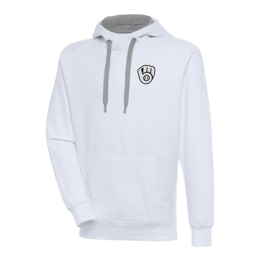 Milwaukee Brewers Antigua Metallic Victory Pullover Hoodie Sale