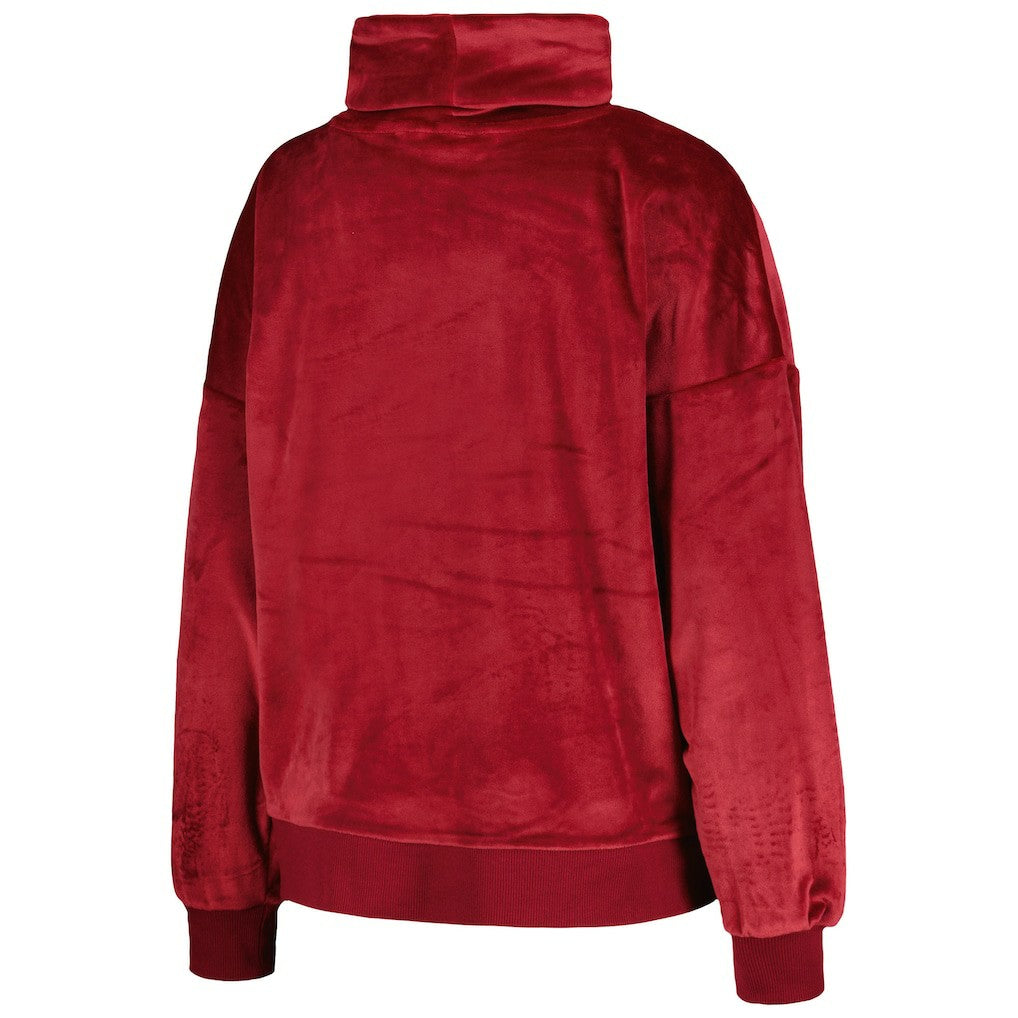 Arizona Cardinals DKNY Sport Women's Deliliah Rhinestone Funnel Neck Pullover Sweatshirt Cardinal - NFL
