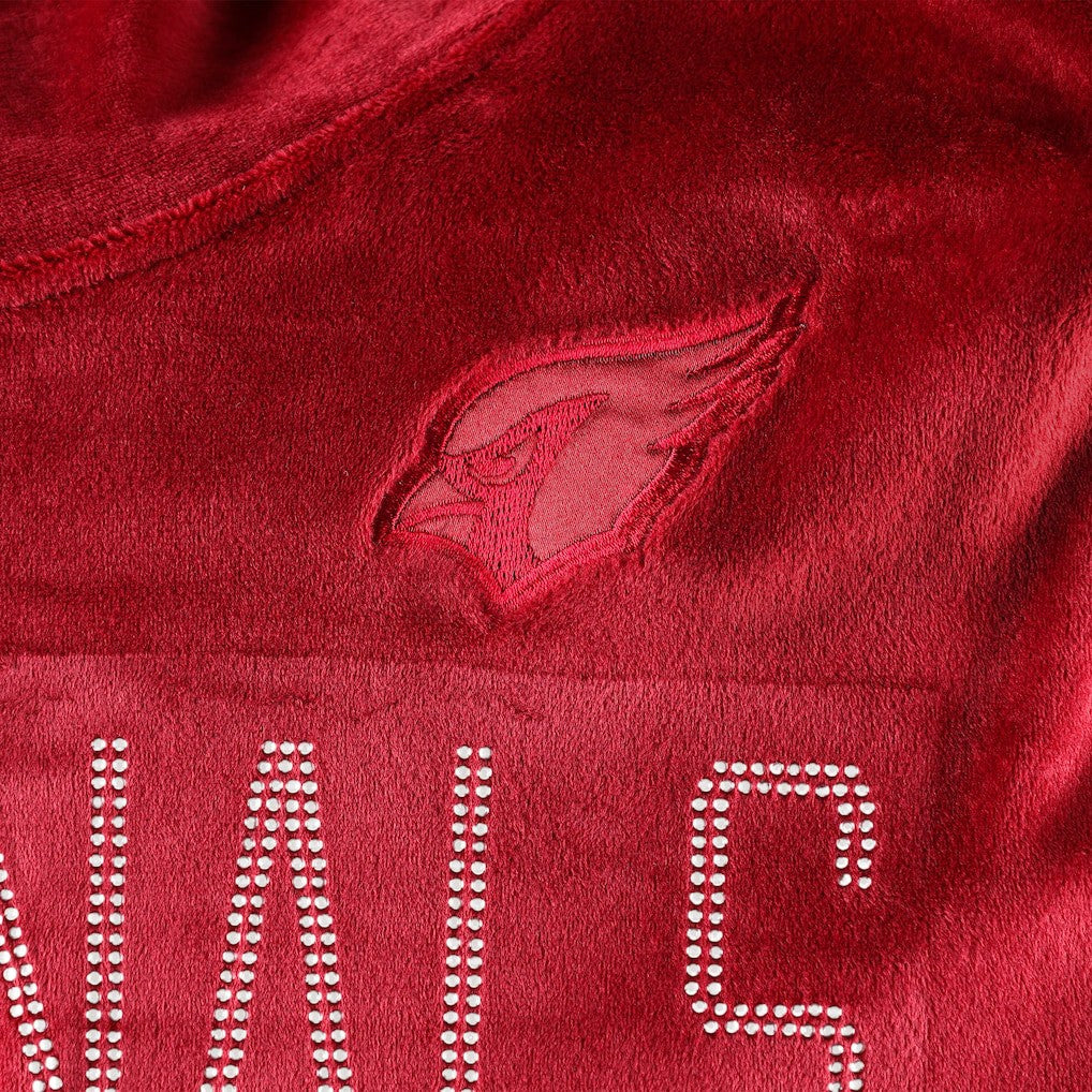 Arizona Cardinals DKNY Sport Women's Deliliah Rhinestone Funnel Neck Pullover Sweatshirt Cardinal - NFL