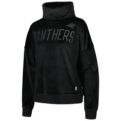Carolina Panthers DKNY Sport Women's Deliliah Rhinestone Funnel Neck Pullover Sweatshirt Black - NFL