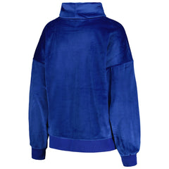 Los Angeles Rams DKNY Sport Women's Deliliah Rhinestone Funnel Neck Pullover Sweatshirt Royal - NFL