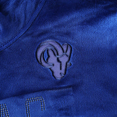 Los Angeles Rams DKNY Sport Women's Deliliah Rhinestone Funnel Neck Pullover Sweatshirt Royal - NFL