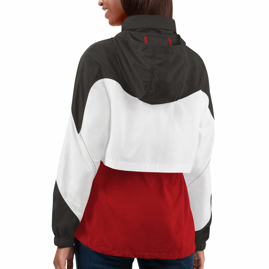Tampa Bay Buccaneers G-III 4Her by Carl Banks Women's Tie Breaker Lightweight Quarter-Zip Jacket Red/Pewter - NFL