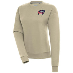 Columbus Blue Jackets - Antigua Women's Victory Pullover Sweatshirt Khaki
