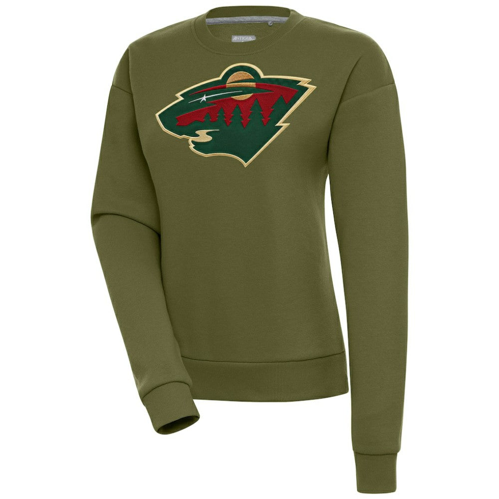 Minnesota Wild - Antigua Women's Victory Pullover Sweatshirt Olive