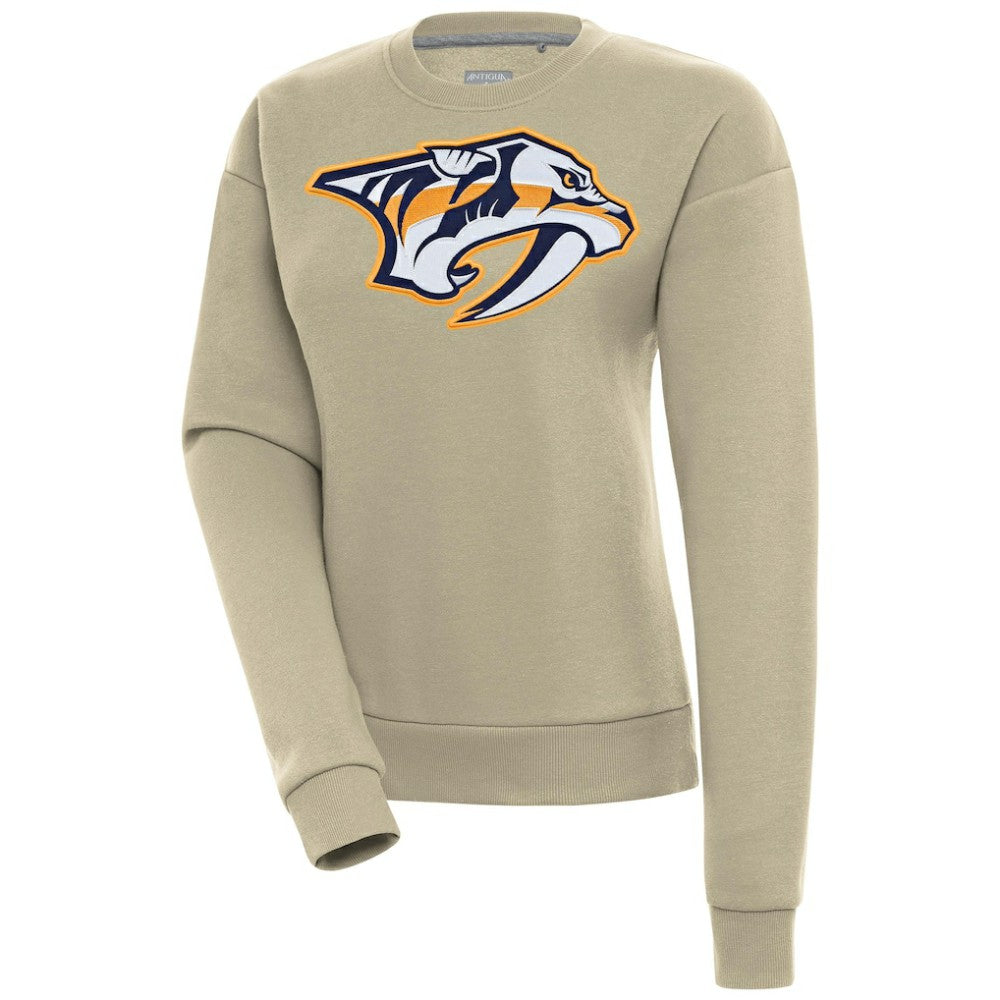 Nashville Predators - Antigua Women's Victory Pullover Sweatshirt Khaki