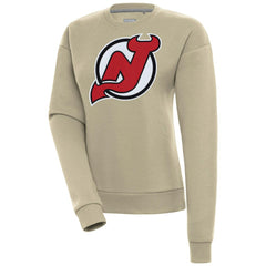 New Jersey Devils - Antigua Women's Victory Pullover Sweatshirt Khaki
