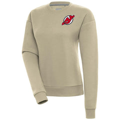 New Jersey Devils - Antigua Women's Victory Pullover Sweatshirt Khaki