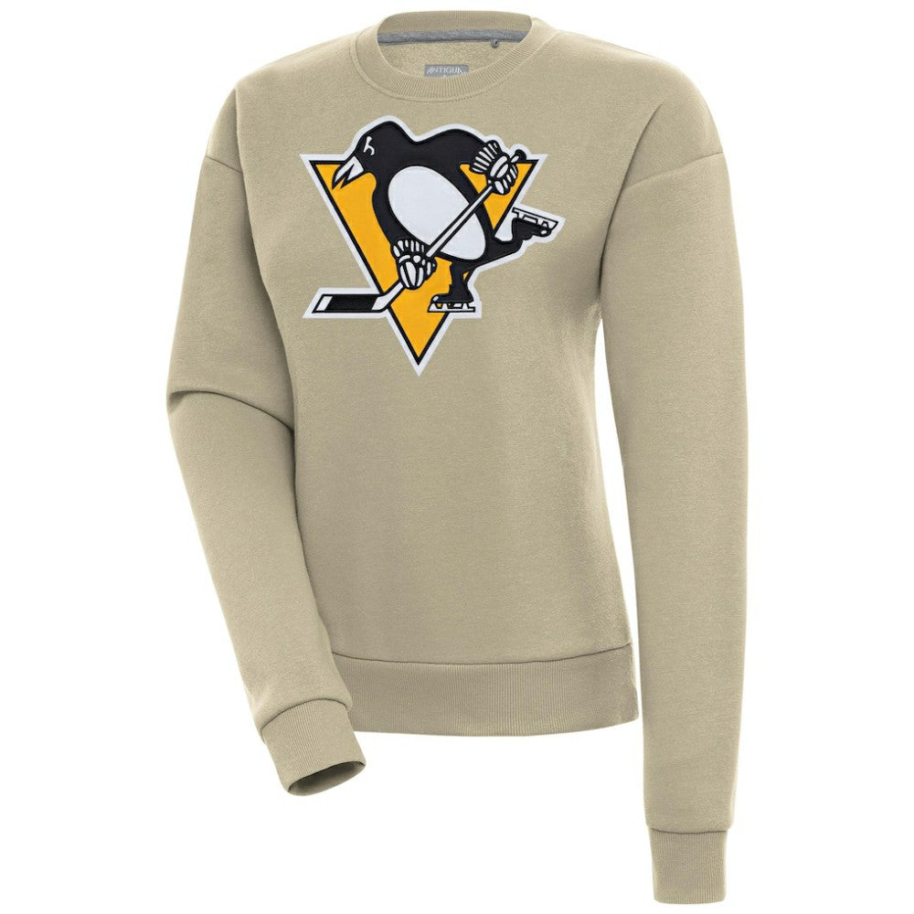 Pittsburgh Penguins Antigua Women's Victory Pullover Sweatshirt Khaki