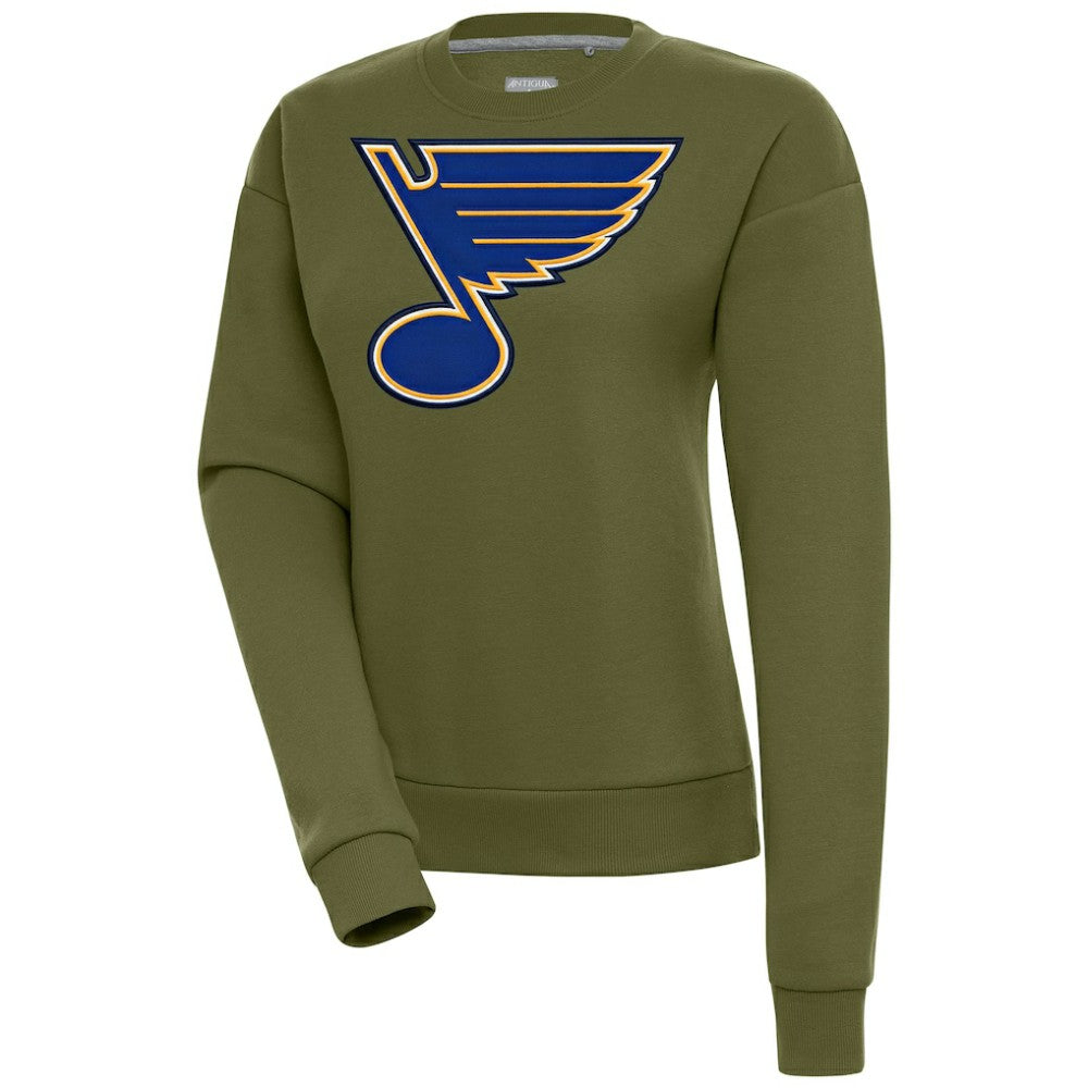 St. Louis Blues - Antigua Women's Victory Pullover Sweatshirt Olive