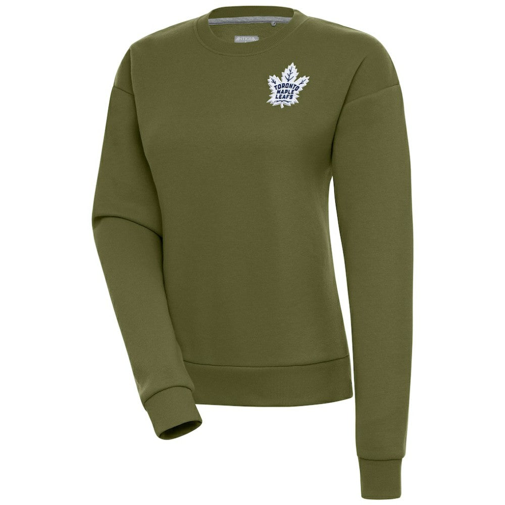 Toronto Maple Leafs - Antigua Women's Victory Pullover Sweatshirt Olive
