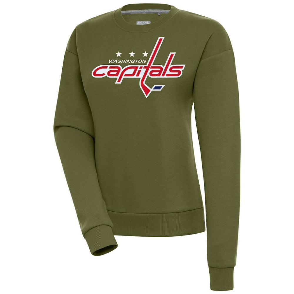 Washington Capitals Antigua Women's Victory Pullover Sweatshirt Olive